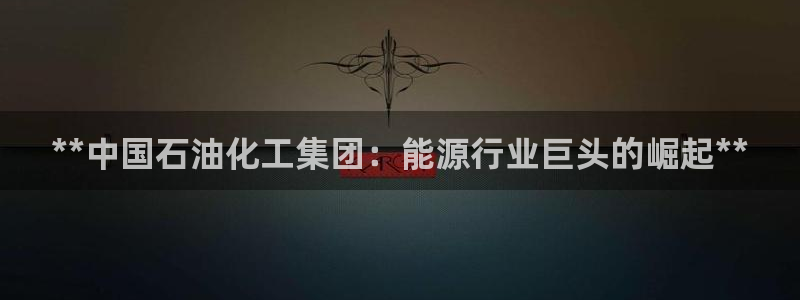 球盟会官方客服：**中国石油化工集团：能源行业巨头的崛起**