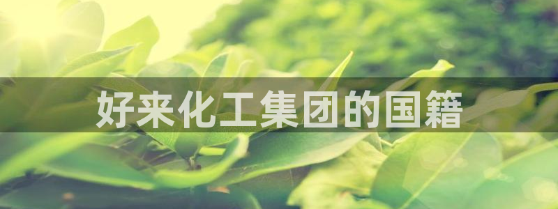 球盟会综合app下载：好来化工集团的国籍