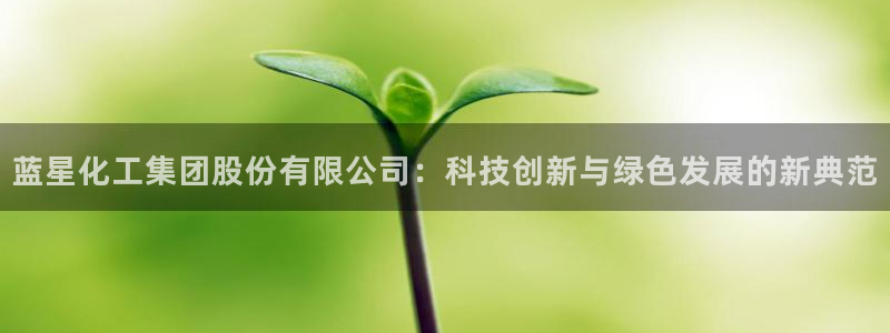 球盟会登录平台：蓝星化工集团股份有限公司：科技创新与绿色发展
