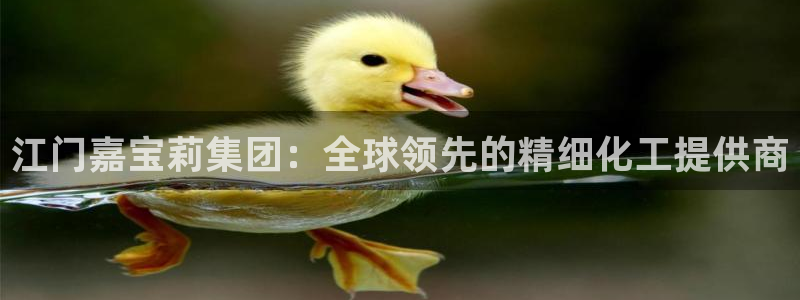 球盟会app入口：江门嘉宝莉集团：全球领先的精细化工提供商